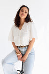 Amory V-Neck Top Cloud Dancer