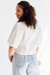 Amory V-Neck Top Cloud Dancer