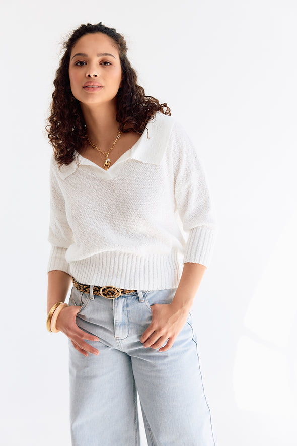 Gabrielle Polo Top White