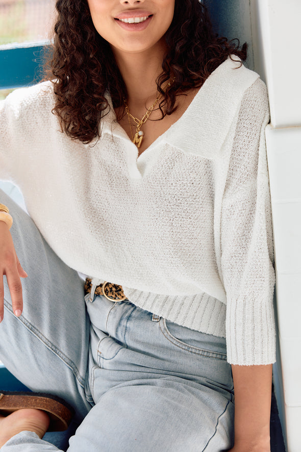 Gabrielle Polo Top White