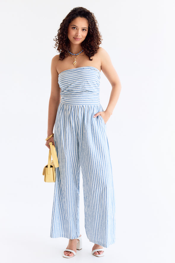 Pia Jumpsuit Blue Stripes