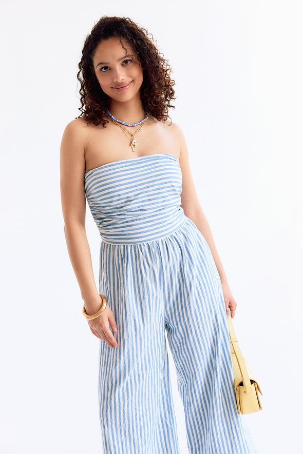 Pia Jumpsuit Blue Stripes