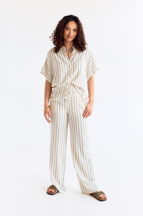 Viva Giulia Sun Pants Sandshell/Pinstripe