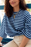 Max Oversized T-Shirt Navy Stripes