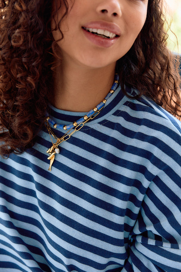 Max Oversized T-Shirt Navy Stripes
