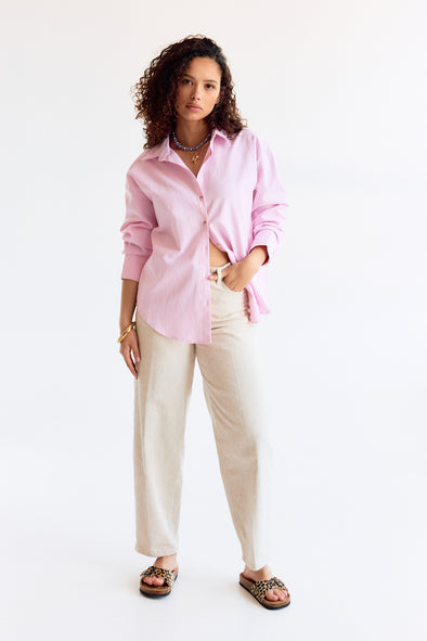Una Barrel Jeans Cream