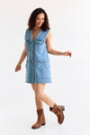 Albertine Dress Denim Blue