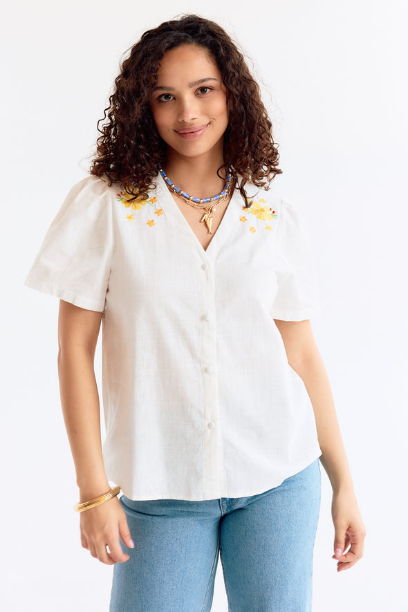 Sun Cotton Flower Top