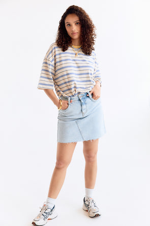 Jim Braided Denim Skirt