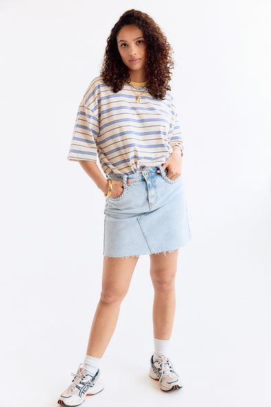 Jim Braided Denim Skirt