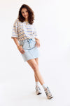 Jim Braided Denim Skirt