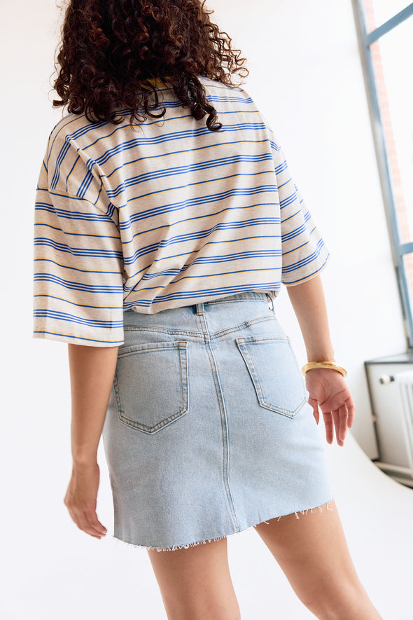 Jim Braided Denim Skirt