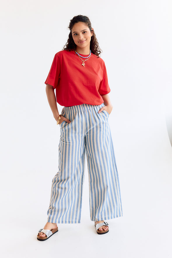 Polin Cotton Trousers Sky Blue