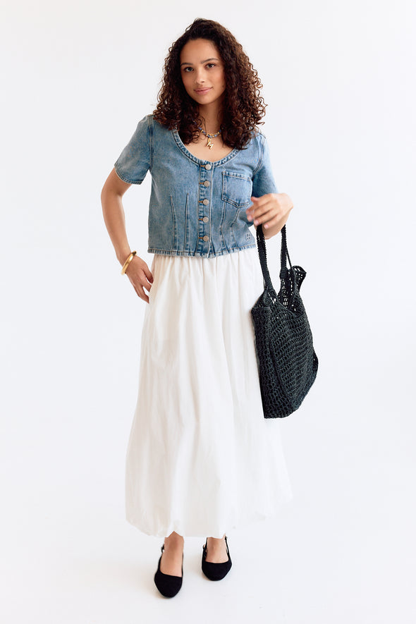 Jolie SS Short Denim Top