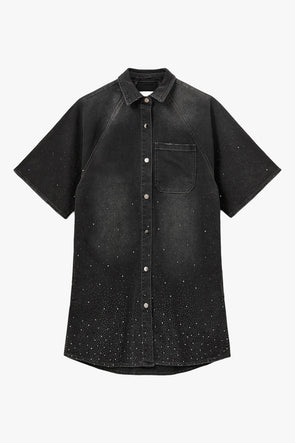 May Shirtdress Washed Black