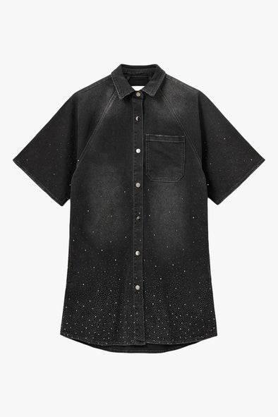 May Shirtdress Washed Black