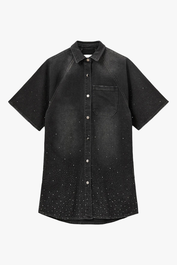 May Shirtdress Washed Black