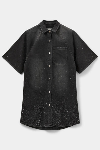 May Shirtdress Washed Black