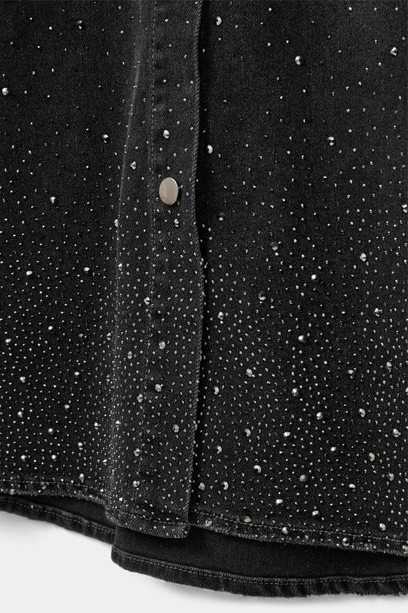 May Shirtdress Washed Black