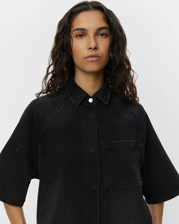 May Shirtdress Washed Black