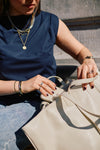 Towny Soft Structure Bag White Sand