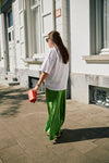 Elina HW Ankle Skirt Spindle Green