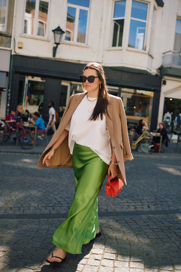 Elina HW Ankle Skirt Spindle Green