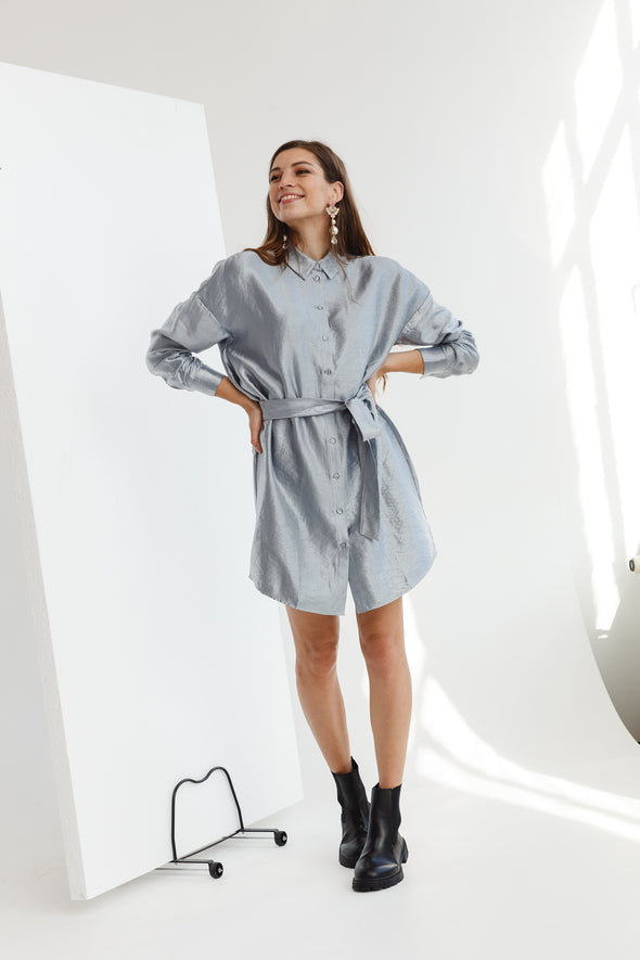 Silva Shirtdress Silver