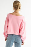 Parker Cropped Sweater Rose