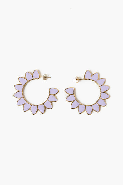 Sunflower Purple Earrings