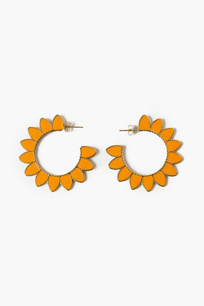 Sunflower Orange Earrings