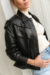 Lacey Leather Blouse Jacket
