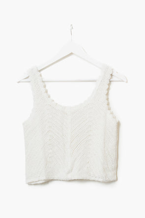 Mary Knitted Top White