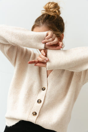 Maline Short Cardigan Birch