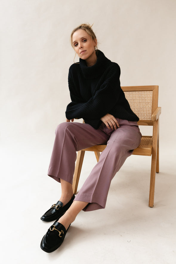 Sefika Rollneck Knit Black