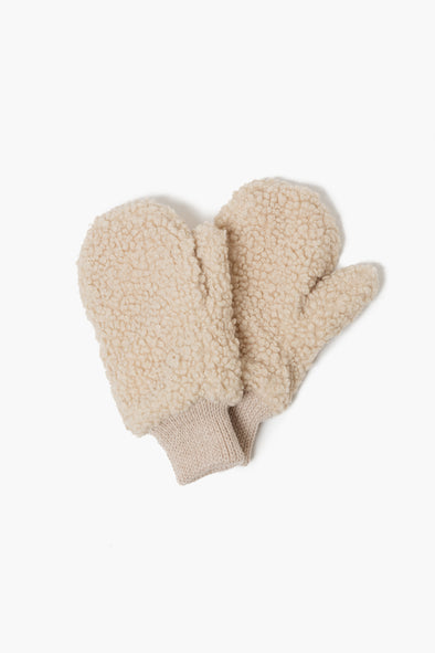 Teddy Mittens Beige