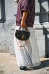 Round Tesoro Leather Bag