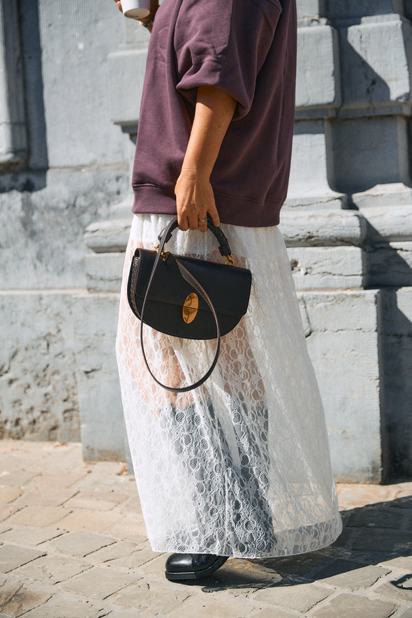Round Tesoro Leather Bag