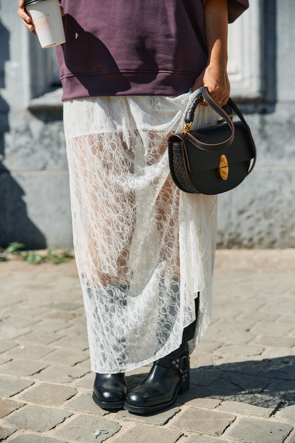 Gusta Lace Skirt White