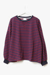 Jérome LS Sweater Navy/Burgundy