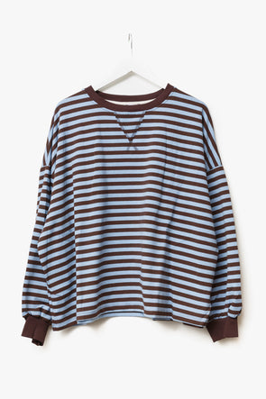 Jérome LS Top Coffee/Blue
