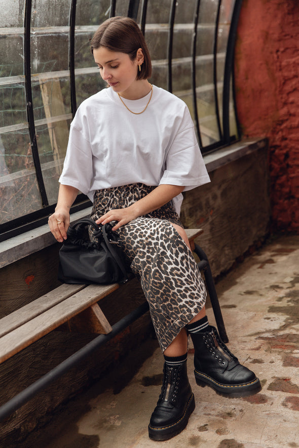 Amelie Leopard Midi Skirt