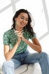 Fox Sequins Top Green