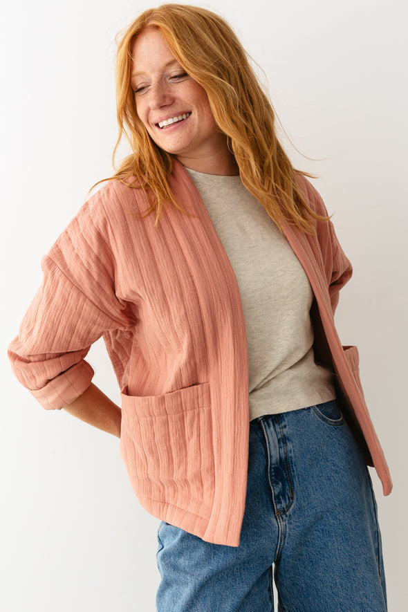 Satine Quilted Jacket Rose