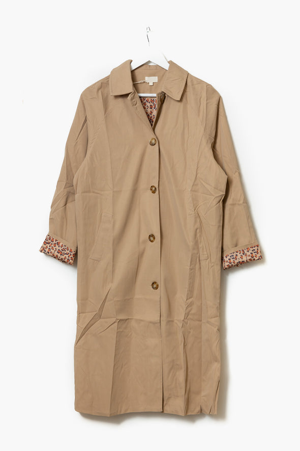 Auguste Trenchcoat Beige Leopard