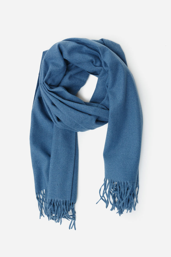 Woodstock Cashmere Scarf Denim Blue