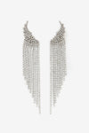 Drip Drop Silver Chandelier Earrings