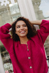 Mila Cardigan Raspberry