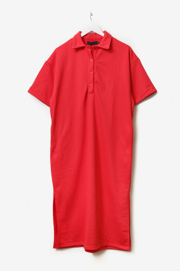 Narin Polo Dress Red