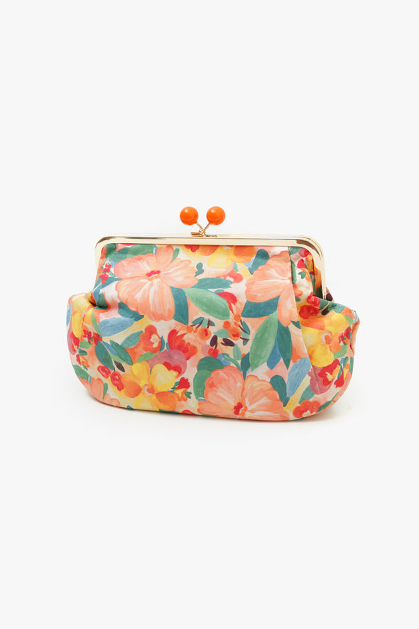 Georgette Clutch Multi Flowers